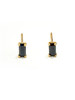 AWU｜NE-033 mini black baguette studs earrings [ 黑尖金石 耳钉 14K金] 商品缩略图2