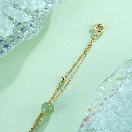 子佩集S925银【翠萝】手链【AS00396】和田碧玉镀金2303 商品图5