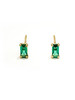 AWU｜NE-034 mini green baguette studs earrings [ 绿尖金石 耳钉 14K金] 商品缩略图2