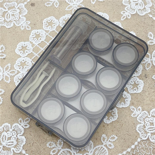 新款简约四联装收纳盒美瞳盒隐形眼镜盒伴侣盒9911 商品图1