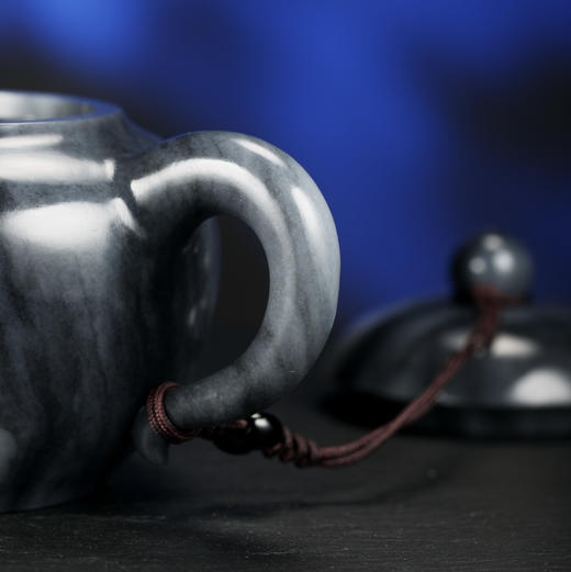 和田玉（青花）玉壶--圆榕壶（宋鸣放）373.43G 商品图8