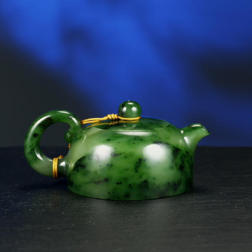 和田玉（碧玉）玉壶--高把贵妃壶(宋鸣放6665) 125.55G 商品图0