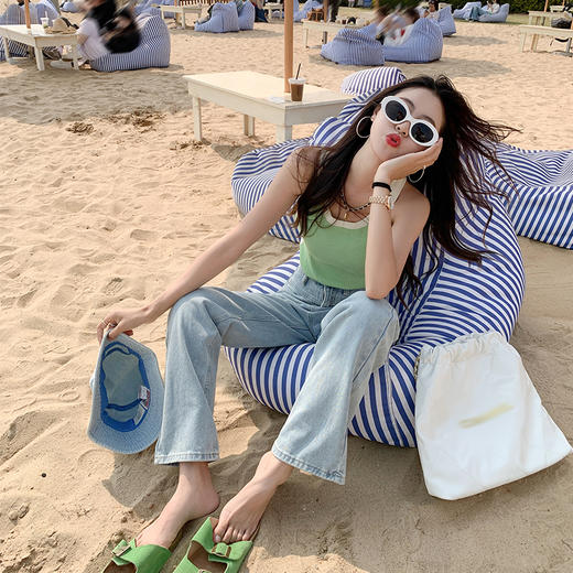 <曾小咸推荐>特价特惠秒杀款  仅此今天 活动结束下架 浅蓝色牛仔裤女夏装新款复古百搭高腰直筒阔腿裤拖地长裤 日常139.99 立降60 元 今天秒杀价79.99 ！！ 商品图1