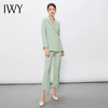 IWY/高端春夏浅绿色西装外套设计感双排扣西装上班职业套装CP0113 商品缩略图0