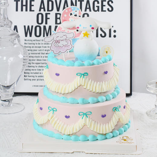 【1453】复古蓝粉撞色玉桂狗 商品图0