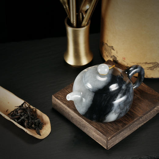 和田玉（青花）玉壶--宫廷壶（宋鸣放）388.07G 商品图2