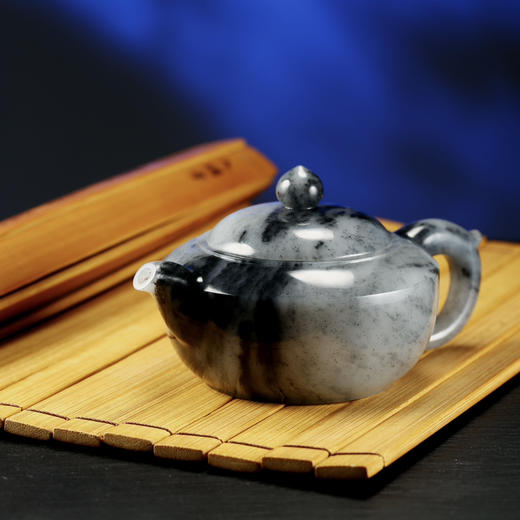 和田玉（青花）玉壶--碗灯壶（宋鸣放6652）184.76G 商品图2