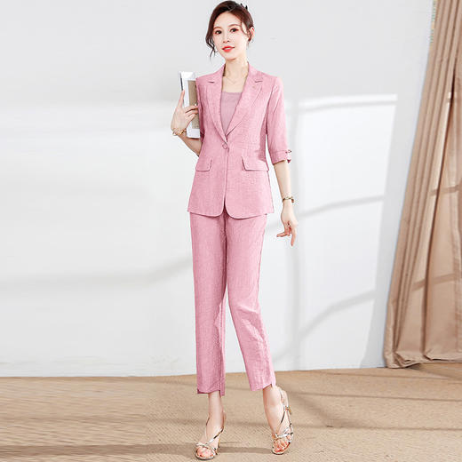 春夏新款，职业女装小脚裤+吊带衫+西装外套女装三件套QYM-YM-A2232-Y 商品图1
