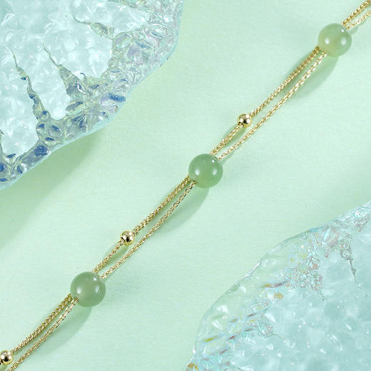 子佩集S925银【翠萝】手链【AS00396】和田碧玉镀金2303 商品图2