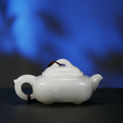 和田玉（青花）玉壶---四脚方壶（宋鸣放6656）157.65g 商品图1