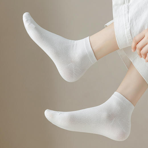 无印新品女士纯色船袜纯色4双1组  A-4572 商品图4