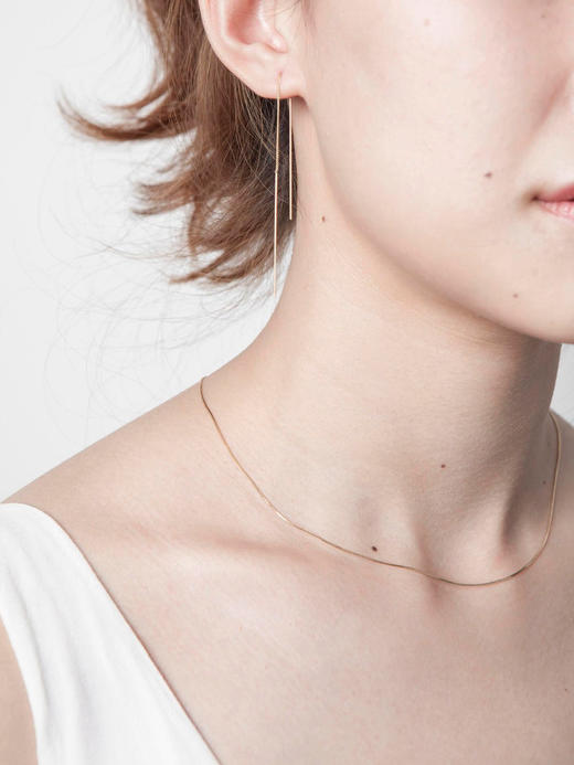 AWU｜R10 - Ray snake chain Necklace [光 项链 14K金] 商品图1