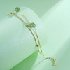 子佩集S925银【翠萝】手链【AS00396】和田碧玉镀金2303 商品缩略图3