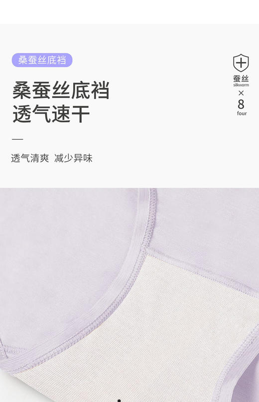 【质感内裤】莫代尔蚕丝女士内裤8条装 商品图6