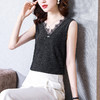 闪光亮丝蕾丝百搭拼接修身显瘦无袖背心内搭小衫KQL-345R9903 商品缩略图3