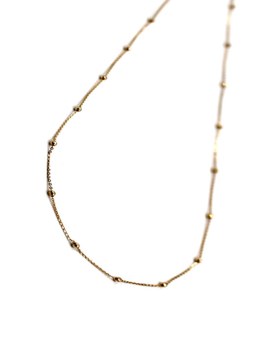 AWU｜NN-004 Beaded necklace 小金珠项链 [项链 14K金] 商品图2