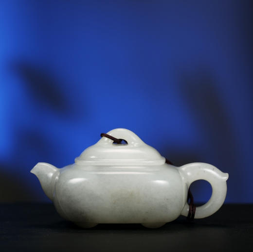 和田玉（青花）玉壶---四脚方壶（宋鸣放6656）157.65g 商品图0