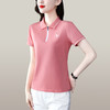 SP-106-908polo衫短袖t恤女休闲夏季衬衫2023新款带领显瘦中年妈妈翻领上衣 商品缩略图2