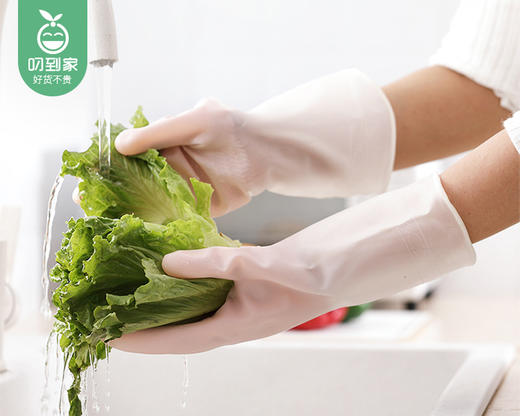 【预售-12月29日配送】买1送1锦奥达双色家务手套（颜色随机）/1双（均码） 商品图1