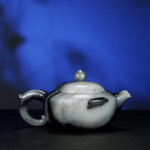 和田玉（青花）玉壶--碗灯壶（宋鸣放6652）184.76G 商品图0