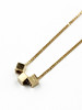 AWU｜NN-009 3Cubes necklace 三颗磨砂方盒项链 [项链 14K金] 商品缩略图3