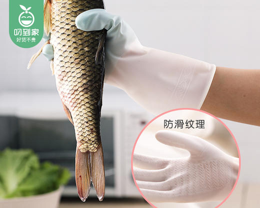 【预售-12月29日配送】买1送1锦奥达双色家务手套（颜色随机）/1双（均码） 商品图2