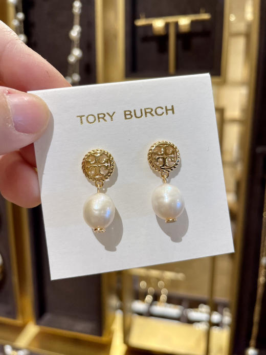 Tory burch/ TB 2023 春款 在逃公主 系列  珍珠水滴💧泪珠耳钉 商品图5