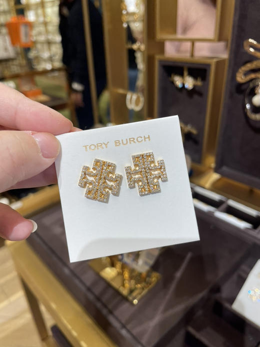 设计完全不输小香！轻奢界头部！Tory burch TB新款满钻耳钉 有可爱的四叶草🍀和镂空logo款 商品图3