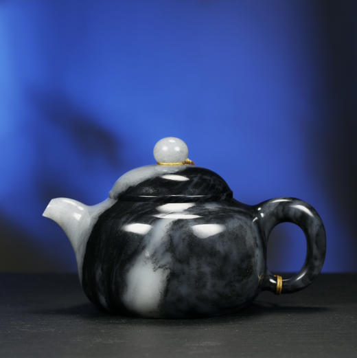 和田玉（青花）玉壶--宫廷壶（宋鸣放）388.07G 商品图0