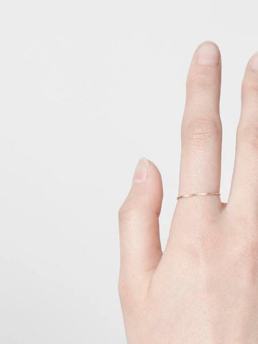 AWU｜R1 - Ray Vertical Ring【 光 】 [  竖刻面 戒指 14K金 ] 商品图1