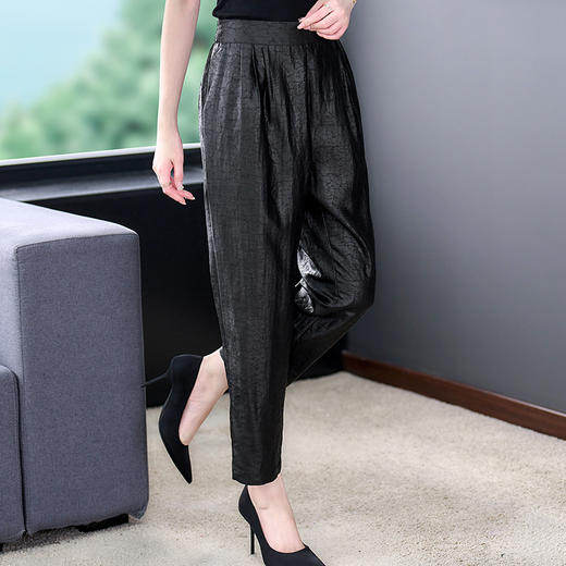 AHM xmys2281妈妈装复古百搭休闲大码直筒裤 商品图3