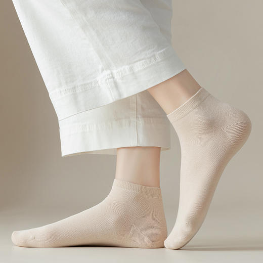 无印新品女士纯色船袜纯色4双1组  A-4572 商品图8