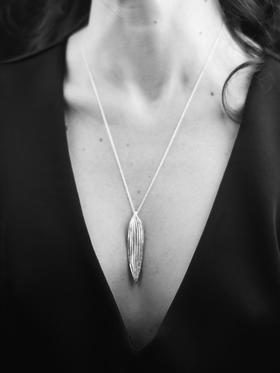 AWU｜BB2 - Bamboo Necklace Leaf LG [ 竹 大叶 项链 ]