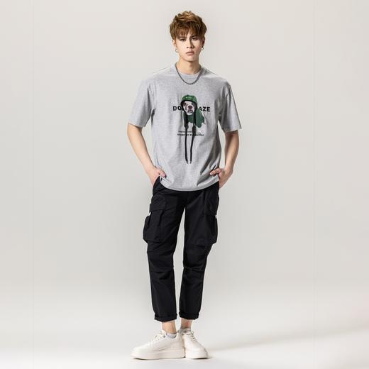 PINLI品立春季新款男士圆领印花短袖T恤青年上衣BG231111009 商品图4