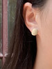 AWU｜NE-062 Moon Disk Earrings [ 磨砂圆片 耳扣 14K金] 商品缩略图1