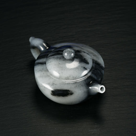 和田玉（青花）玉壶--碗灯壶（宋鸣放6652）184.76G 商品图6