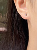 AWU｜NE-033 mini black baguette studs earrings [ 黑尖金石 耳钉 14K金] 商品缩略图1