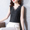 闪光亮丝蕾丝百搭拼接修身显瘦无袖背心内搭小衫KQL-345R9903 商品缩略图2