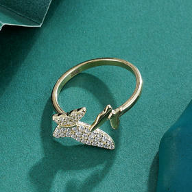 子佩集S925银【冰心双蝶】戒指【R61260401】镀金2303