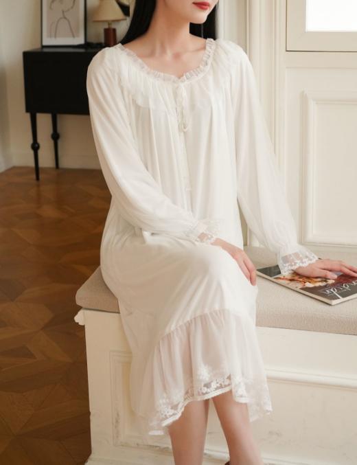 新品按头安利❗️超级重工的法式家居长裙～【日本GUNEFUU古那福法式家居睡裙】 商品图5