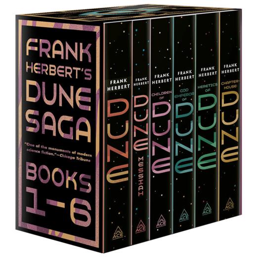 沙丘六部曲1-6册盒装 英文原版 Frank Herbert's Dune 甜茶海王张震同名电影科幻小说 弗兰克赫伯特 当代科幻史诗原著畅销书英文版 商品图4