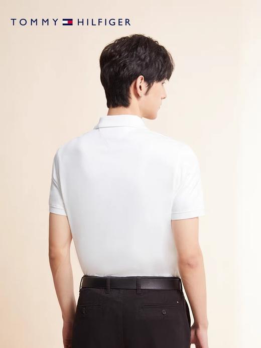 TOMMY HILFIGER 23新款春夏男装丝光棉撞色提花门襟翻领短袖POLO衫30768 商品图2