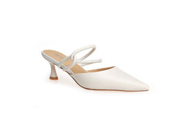 豪麟名鞋奥莱迪嘉女装羊皮革百变半凉鞋DJELO31WB203白色  原价1660元