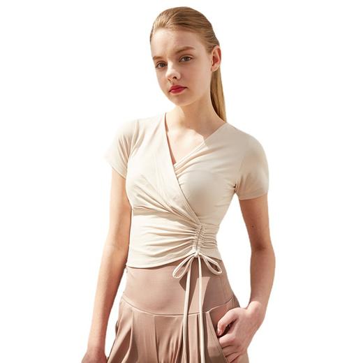 跃牌【洛水之神系列】短袖抽绳交叉瑜伽服 HN122（无胸垫） 商品图3