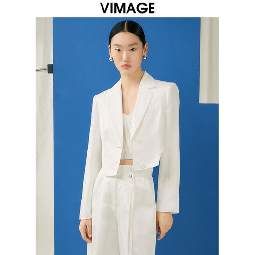 VIMAGE纬漫纪春季新款时尚百搭短款外套女V1903520 商品图5