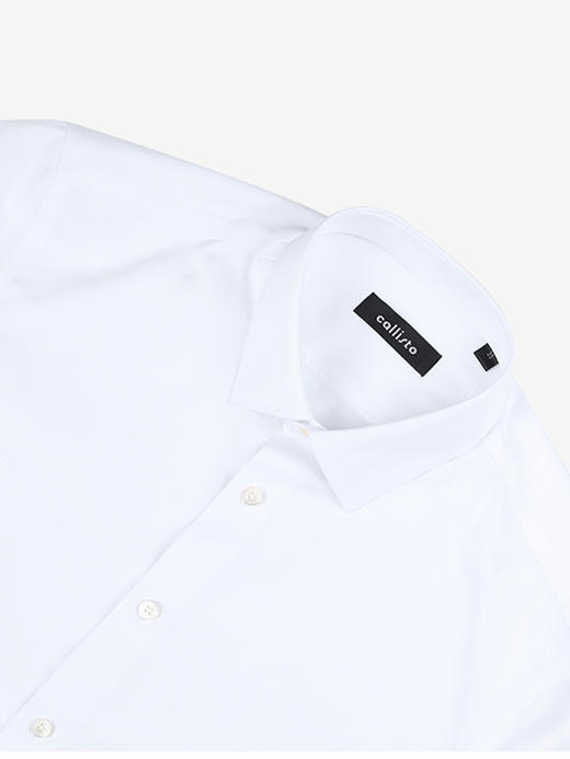 callisto白色全棉短袖衬衫 SSSTS086C 商品图1