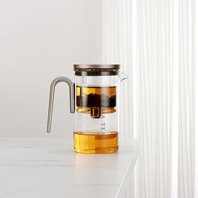 八马茶具 明创飘逸杯高硼硅玻璃办公自饮商务接待泡茶杯500ml
