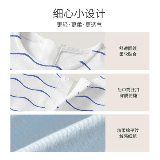 【商场同款】英氏婴儿衣服女夏季哈衣无袖背心假两件连体爬服 商品图3