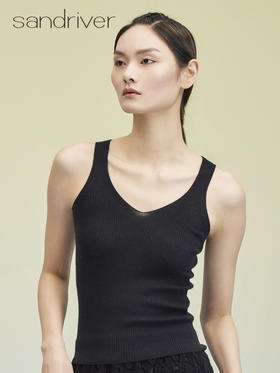 真丝羊绒 v领背心 打底衫 SJF94W388K