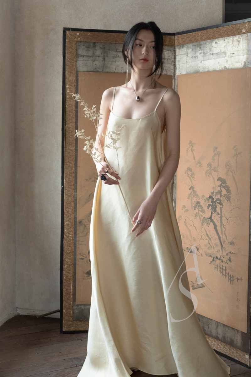 Ruohan 香槟金ARTE吊带长裙